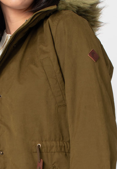 Chaqueta abrigo O'NEILL con capucha pelo para Mujer LW RELAXED PARKA Ref. 7P6006 Verde oliva | Martimpe Berart Tienda de Moda en Gausach, Vielha, Valle de Aran