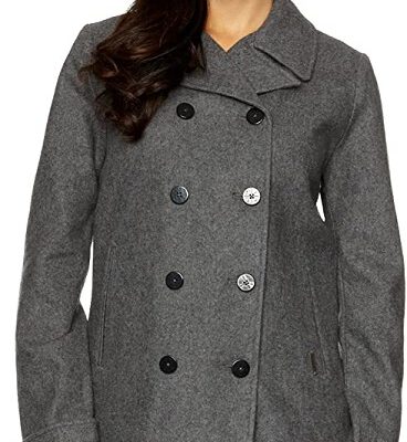 Chaqueta abrigo ROXY felpa con botones para Mujer Damen Mantel DARK HEATHER GREY Ref. WPWJK143 Gris