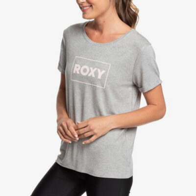 Camiseta deporte Mujer ROXY manga corta Simple Little Song HERITAGE HEATHER (sgrh) Ref. ERJZT04790 gris jaspeada