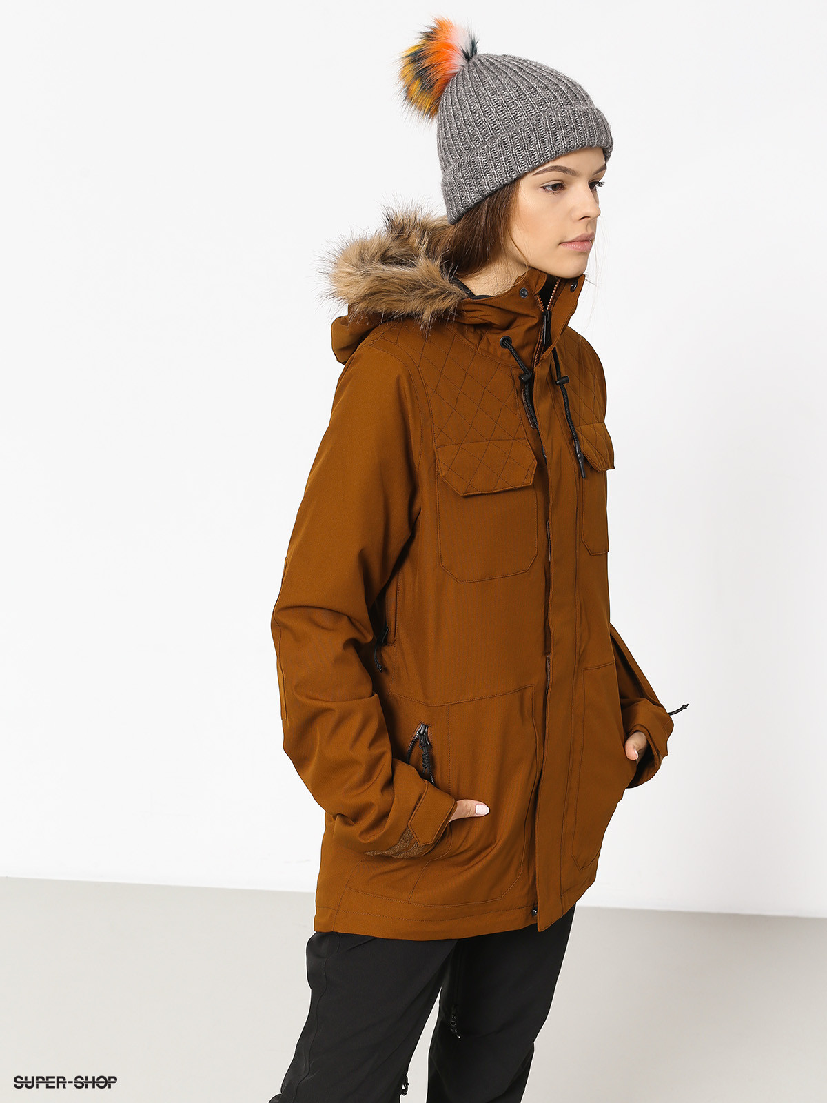 Chaquetas con gorro de pelo 2025 mujer