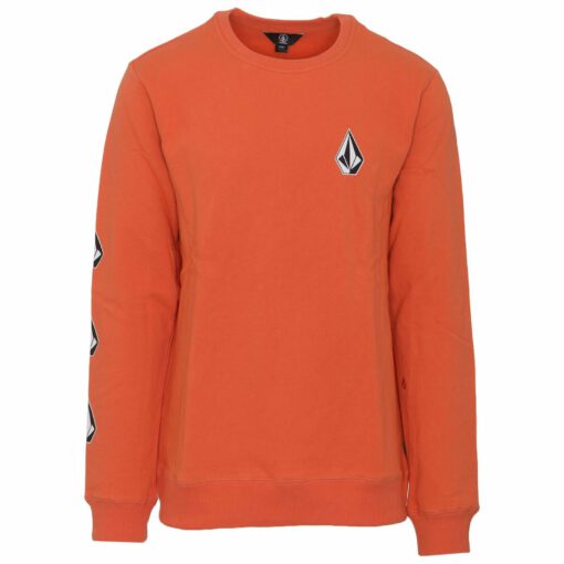 Sudadera VOLCOM Hombre cuello redondo DEADLY STONES CREW - TGL Ref. A4631904 naranja logo diamante mangas