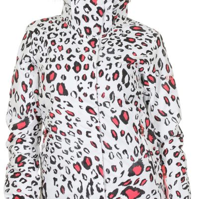 Anorak nieve ROXY con capucha mujer JET SKI ARMOY DIVA (MKJ1) Ref. ERJTJ00027 animal print blanca