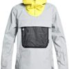 Chaqueta invierno DC SHOES hombre con capucha nieve SNOWBOARD ASAP ANORAK Ref. EDYTJ03094 Gris con detalles amarillos