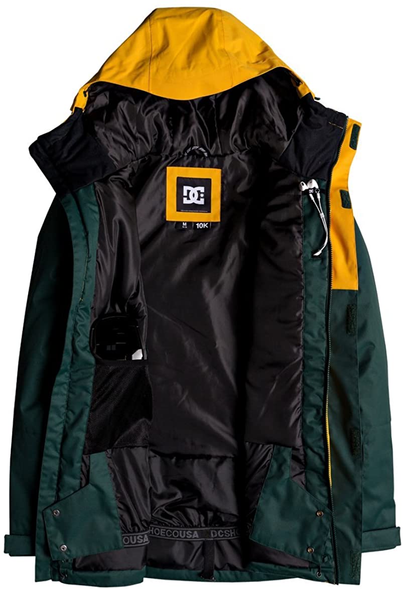 Chaqueta invierno DC SHOES hombre con capucha nieve SNOWBOARD DEFY 10K (gzf0) EDYTJ03073 verde/amarillo Martimpe - Tienda de Moda en Gausach, Vielha, Valle Aran