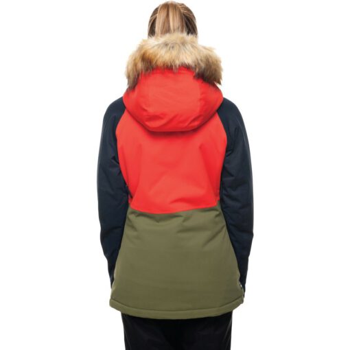 Chaqueta nieve 686 con capucha pelo con aislamiento para mujer WMS DREAM JACKET fatigue Ref. L7W310 verde/marino/naranja