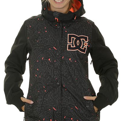 Anorak nieve DC SHOES con capucha mujer SQUAD 15 Snow tiger (kvk7) Ref. EDJTJ00011 negra tigre