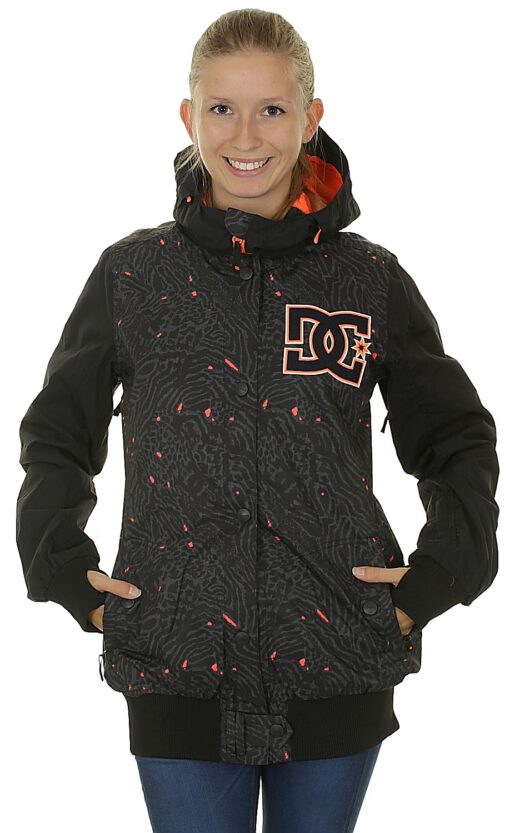 Anorak nieve DC SHOES con capucha mujer SQUAD 15 Snow tiger (kvk7) Ref. EDJTJ00011 negra tigre