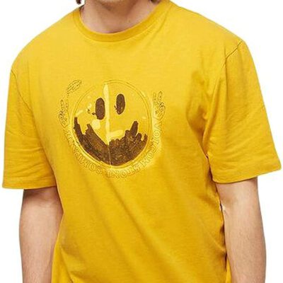 Camiseta Hombre VOLCOM manga corta FAKE SMILE BXY Gold Ref. A4312053 amarillla mostaza sonrisa falsa