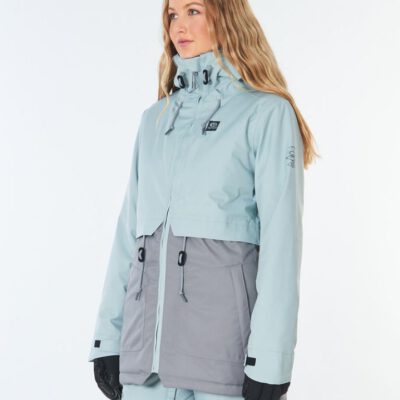 Anorak nieve RIP CURL con capucha para mujer Amity Search Snow Jacket Abyss Ref. SGJDI4 azul agua/gris