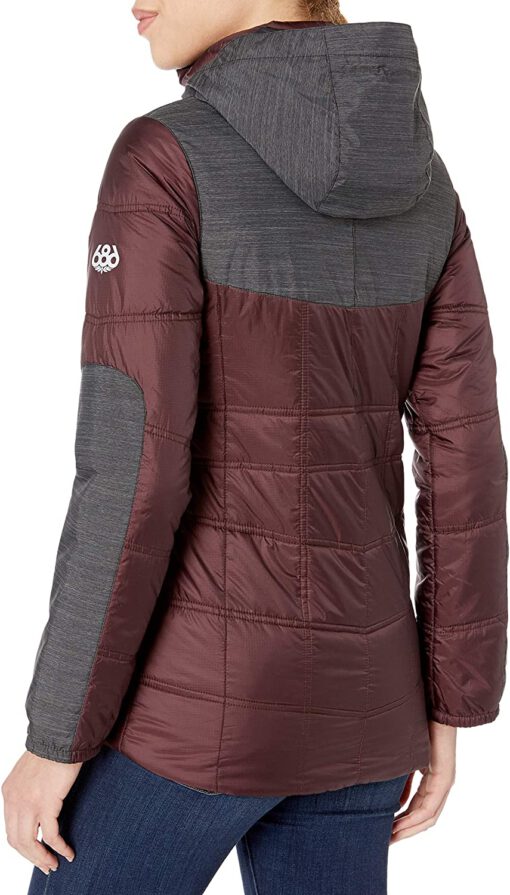Chaqueta nieve 686 con capucha pelo con aislamiento para mujer Uptown black ruby Ref. L6W303 berengena/gris