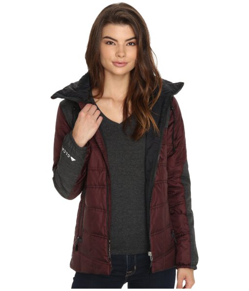 Chaqueta nieve 686 con capucha pelo con aislamiento para mujer Uptown black ruby Ref. L6W303 berengena/gris