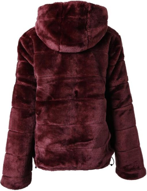 Chaqueta pelo sintético BRUNOTTI con capucha para mujer Amberina women jacket pandora pink Ref. 1822025318 burdeos