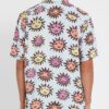 Camisa VOLCOM Manga Corta para Hombre llamativa OZZY SUN - AETHER BLUE Ref. A0412111 Azul flores Nueva Colección