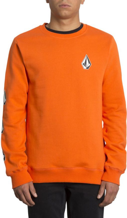 Sudadera VOLCOM Hombre cuello redondo DEADLY STONES CREW - TGL Ref. A4631904 naranja logo diamante mangas