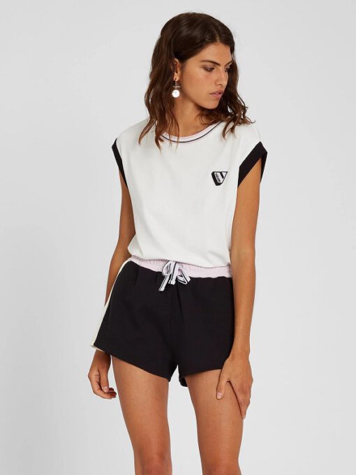 Top de punto VOLCOM Mujer de manga corta SIIYA - WHITE Ref. B0112105 blanca Nueva Colección