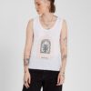 Camiseta VOLCOM Mujer tirantes canalé RIBIT UP - BLANCO Ref. B4512104 blanca árbol Nueva Colección