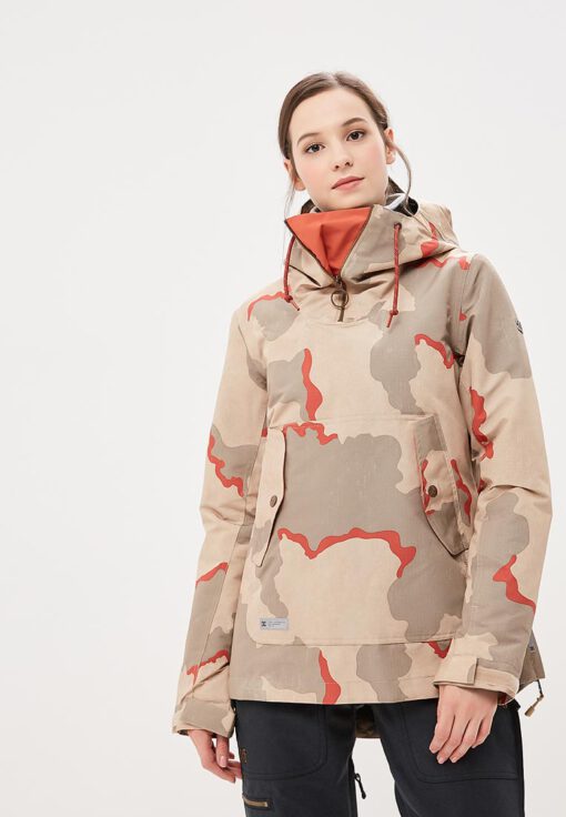 Anorak nieve DC SHOES con capucha mujer KYLINE HOT SAUCE DCU CAMO WMS (mnw6) Ref. EDJTJ03038 camuflaje beig