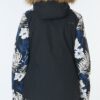 Anorak nieve RIP CURL con capucha pelo para mujer Chic Snow Jacket blac Ref. SGJDK4 negra/azul flores