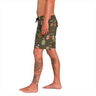 Bañador VOLCOM corto para Hombre con cintura elástica TRONCOS ALIENADOS - MOSSSTONE Ref. A2512003 Ozzy Wrong verde