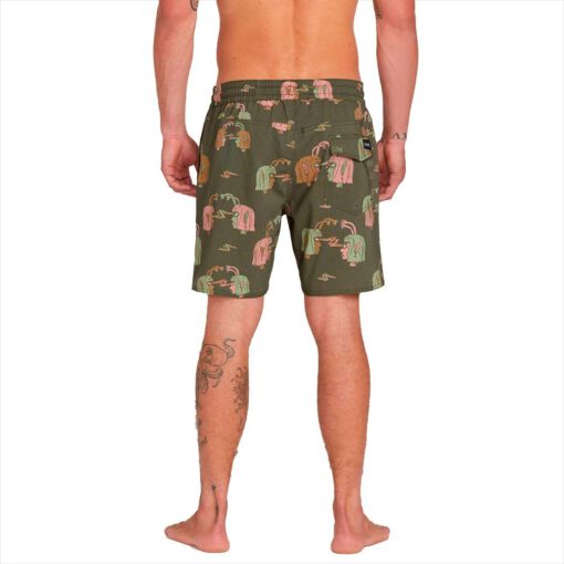 Bañador VOLCOM corto para Hombre v con cintura elástica Ref. A1012008 verde Ozzy Wrong