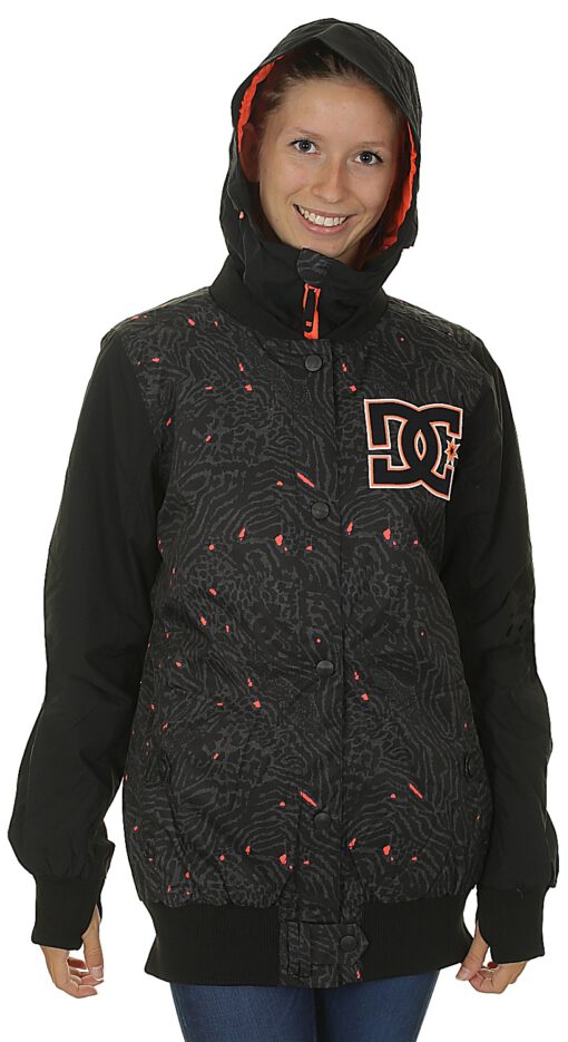 Anorak nieve DC SHOES con capucha mujer SQUAD 15 Snow tiger (kvk7) Ref. EDJTJ00011 negra tigre