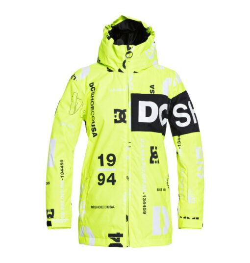 Chaqueta nieve DC Shoes niño con capucha Propaganda Snowboard JACKET SYNDICATE SAFETY YELLOW (xywk) Ref. ADBTJ03001 negra y amarilla flúor