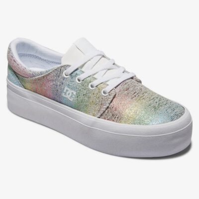 Zapatillas plataforma DC Shoes para mujer de lona TRASE PLATFORM WHITE/RAINBOW (trw) Ref. ADJS300269 ARCOÍRIS New