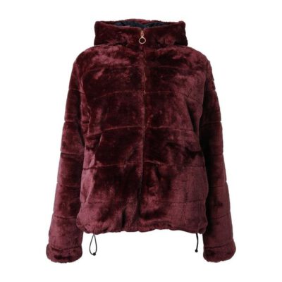 Chaqueta pelo sintético BRUNOTTI con capucha para mujer Amberina women jacket pandora pink Ref. 1822025318 burdeos