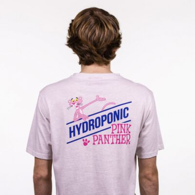 Camiseta HYDROPONIC Hombre divertida manga corta T-SHIRT PINK SHOW VINTAGE WHITE Ref. 21003-01 Pantera rosa Blanca