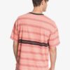 Camiseta QUIKSILVER hombre manga corta básica Back On FIERY CORAL BACK ON TEE (npm3) Ref. EQYKT03962 coral rayas