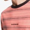 Camiseta QUIKSILVER hombre manga corta básica Back On FIERY CORAL BACK ON TEE (npm3) Ref. EQYKT03962 coral rayas