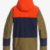Chaqueta nieve QUIKSILVER con capucha para aislante hombre Sycamore MILITARY OLIVE (cqw0) Ref. EQYTJ03286 caqui/marino/naranja