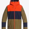 Chaqueta nieve QUIKSILVER con capucha para aislante hombre Sycamore MILITARY OLIVE (cqw0) Ref. EQYTJ03286 caqui/marino/naranja