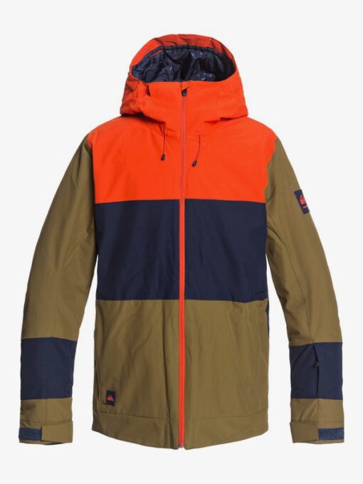 Chaqueta nieve QUIKSILVER con capucha para aislante hombre Sycamore MILITARY OLIVE (cqw0) Ref. EQYTJ03286 caqui/marino/naranja