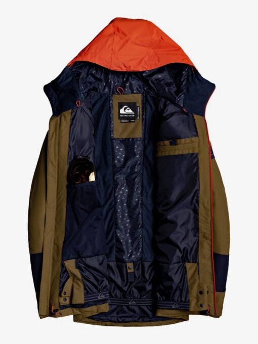 Chaqueta nieve QUIKSILVER con capucha para aislante hombre Sycamore MILITARY OLIVE (cqw0) Ref. EQYTJ03286 caqui/marino/naranja