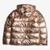 Chaqueta acolchada ROXY niña con capucha resistente agua Be Alright (mcp0) Ref. ERGJK03078 rosa metálizada