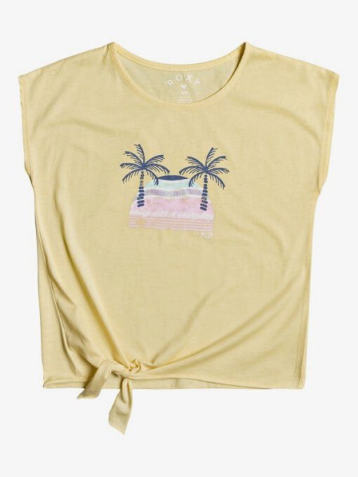 Camiseta ROXY niña manga corta Pura Playa PALE BANANA (ydz0) B Ref. ERGZT03769 amarilla Nueva Colección