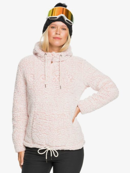 Polar ROXY Técnico muy suave con capucha mujer Pluma Sherpa DUSTY ROSE (mkp0) Ref. ERJFT04218 Rosa palo