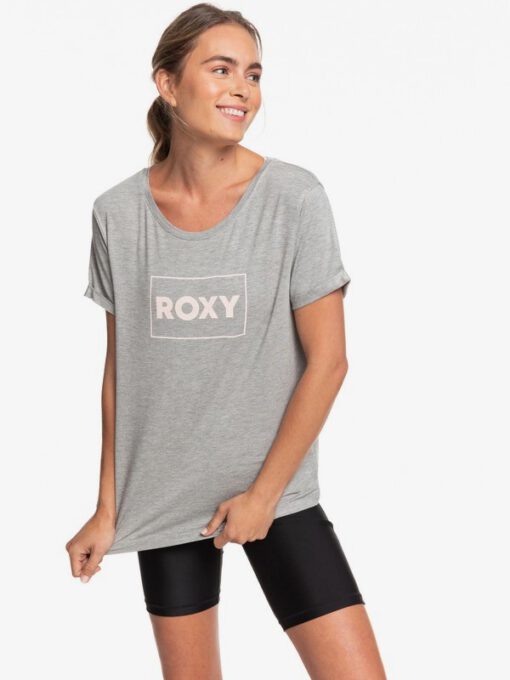 Camiseta deporte Mujer ROXY manga corta Simple Little Song HERITAGE HEATHER (sgrh) Ref. ERJZT04790 gris jaspeada