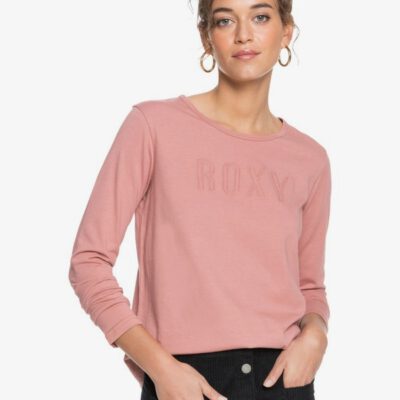 Camiseta Mujer ROXY manga larga Red Sunset MOOD INDIGO (bsp0) Ref. ERJZT05046 rosa palo logo bordado