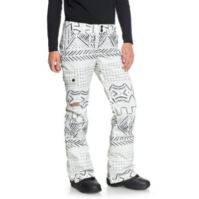 Pantalón nieve DC Shoes snowboard resistente para Mujer RECRUIT (wej6) Ref. EDJTP03019 blanco y negro étnico