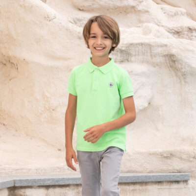 Polo manga corta Jott de Niño y Niña MALO 4917/215 vert fluor BASIC Justoverthetop verde flúor