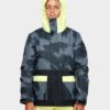 Chaqueta exterior niño nieve BILLABONG con capucha FIFTY 50 BOYS Jacket CITRUS Ref. Q6JB02 amarilla y negra camo