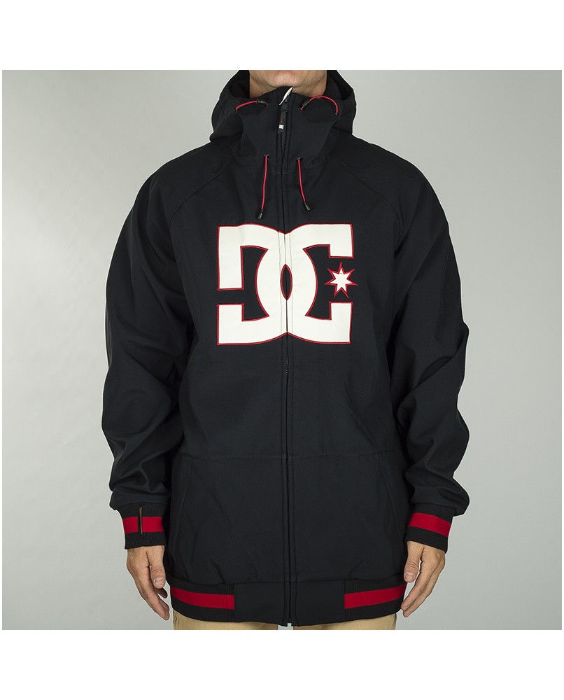 Chaqueta invierno DC SHOES hombre capucha SPECTRUM (kvj0) Ref. EDYTJ03053 negra logo rojo | Martimpe Berart - Tienda de Moda en Vielha, Valle de