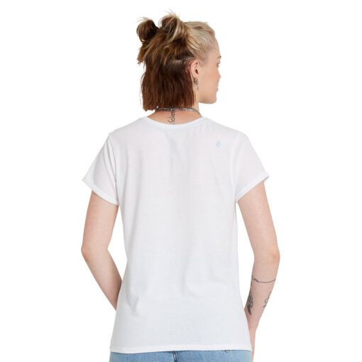 Camiseta VOLCOM Mujer manga corta RADICAL DAZE - WHITE Ref. B3512115_BLK blanca flor Nueva Colección