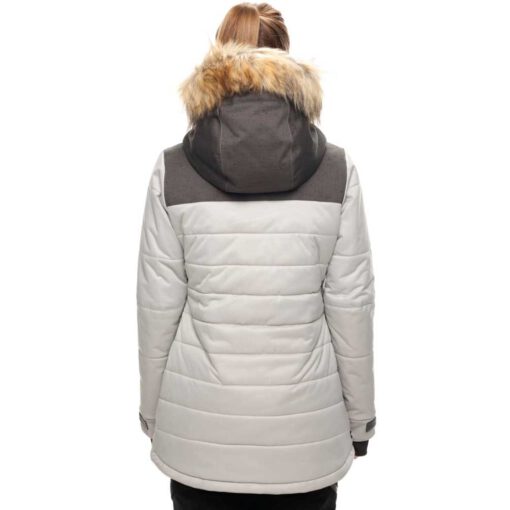 Chaqueta nieve 686 con capucha pelo con aislamiento para mujer Runway Infiloft grey Ref. L7W308 Gris clara