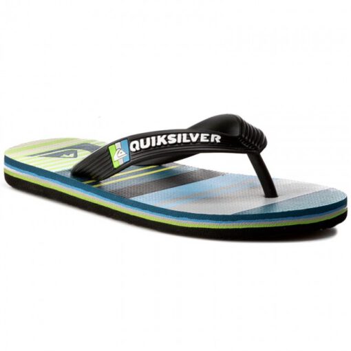 Sandalias QUIKSILVER Chanclas goma playa niño Molokai BLACK/GREEN/GREY (xkgs) Ref. AQBL100197 verde/azul