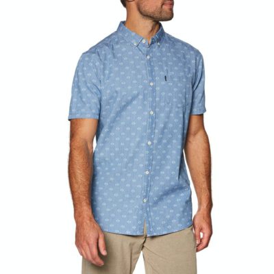 Camisa de Manga Corta Hombre RIP CURL Rhombees Short Sleeve Blue Ref. CSHFX4 azul tejana rombos blancos