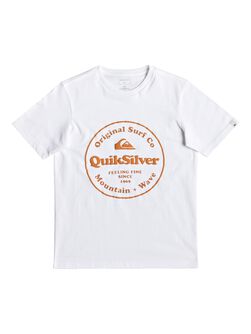 Camiseta QUIKSILVER manga corta niño surfera Secret Ingredient White (wbbo) Ref. EQBZT03911 blanca letras naranja
