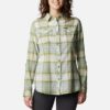 Camisa COLUMBIA de manga larga para mujer Camp Henry™ II Stone Green Plaid Ref. 1885535397 Cuadros verdes